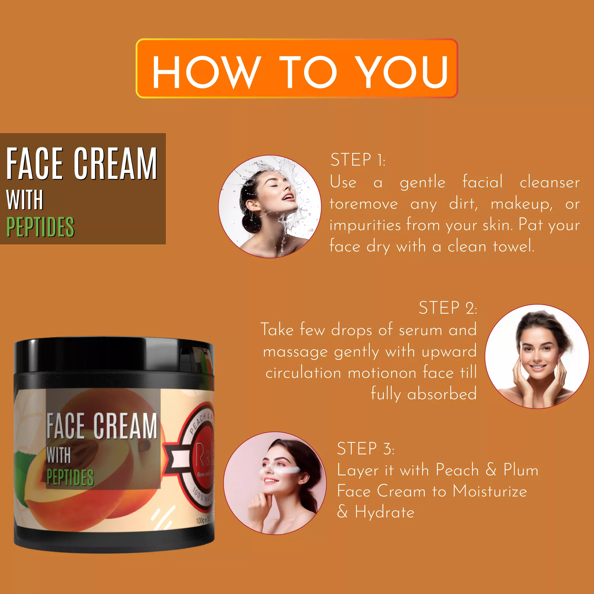 R&L Peach & Plum Face Cream (100g)